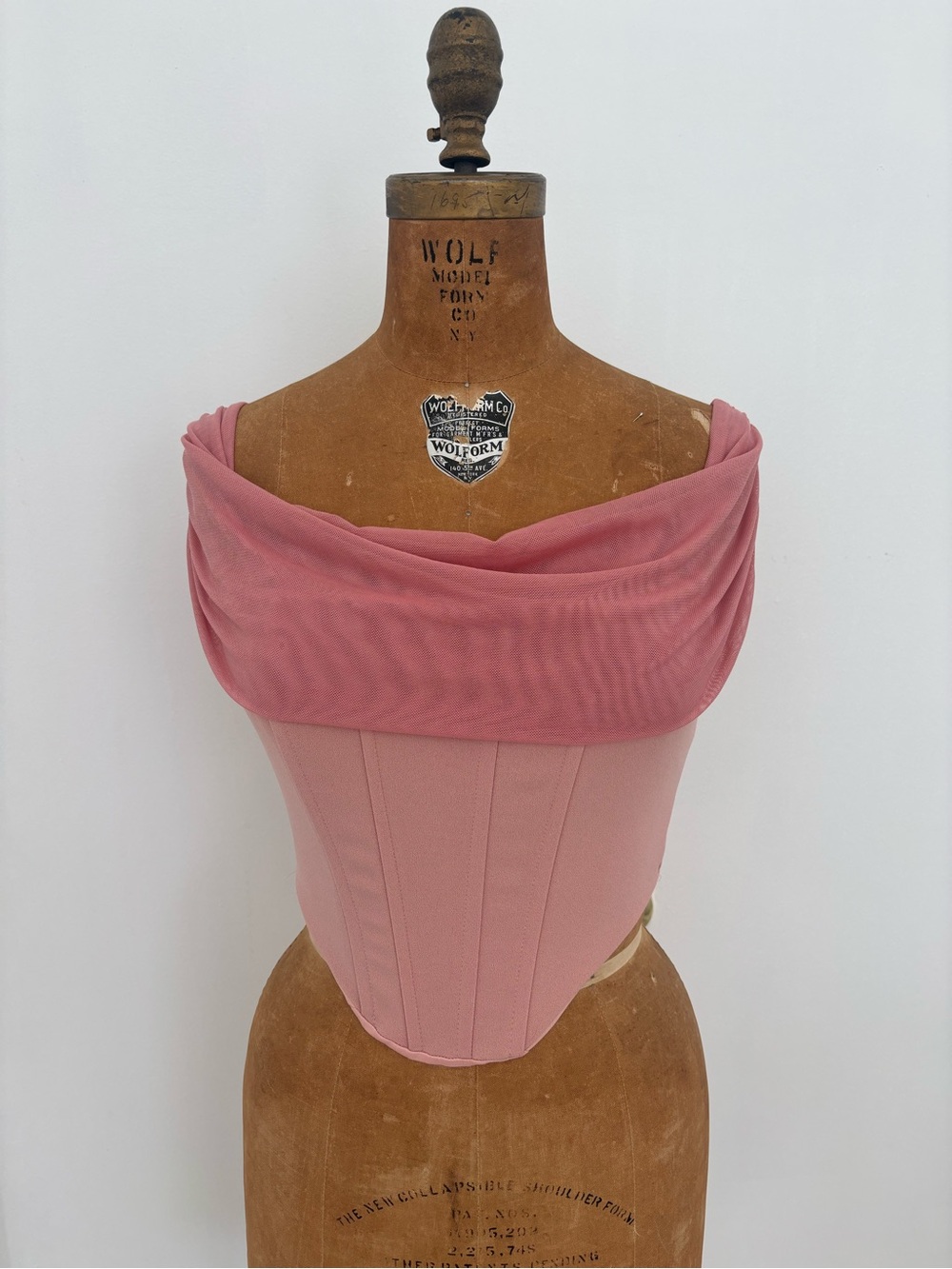 Windsor Pink Off Shoulder Mesh‎ Corset Top Size M Ballecore Barbie Romantic